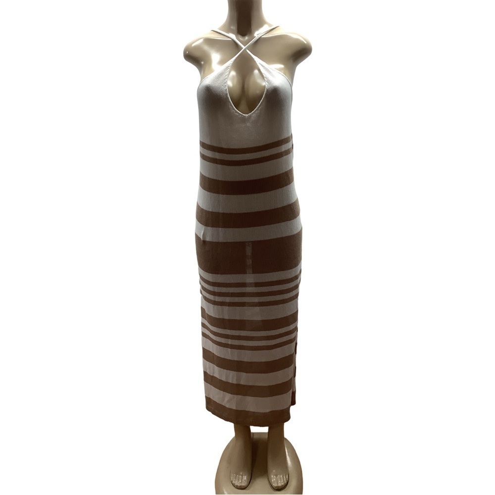 Cha Cha Striped Side Slit marked size 3X but would fit an extra large. New